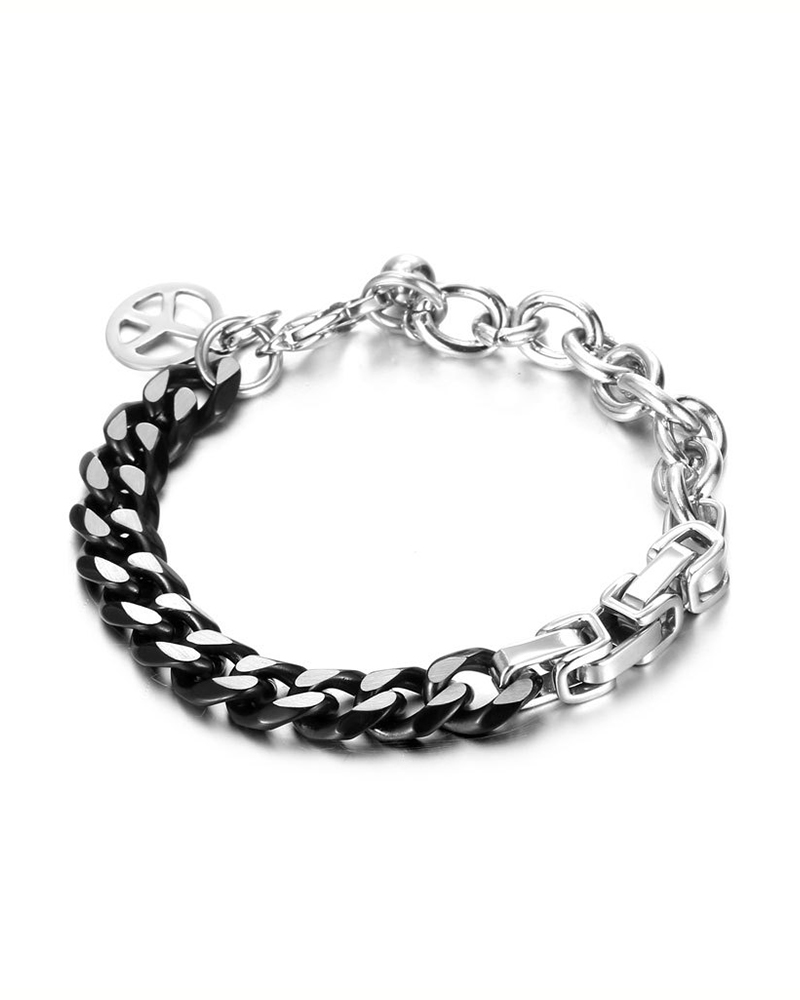 Men's Cuban Chain Titanium Steel Personalized Stitching Hip Hop Bracelet