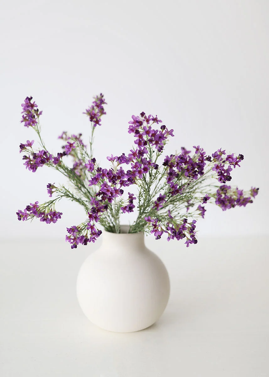 Purple Artificial Waxflower Filler Flowers - 27"