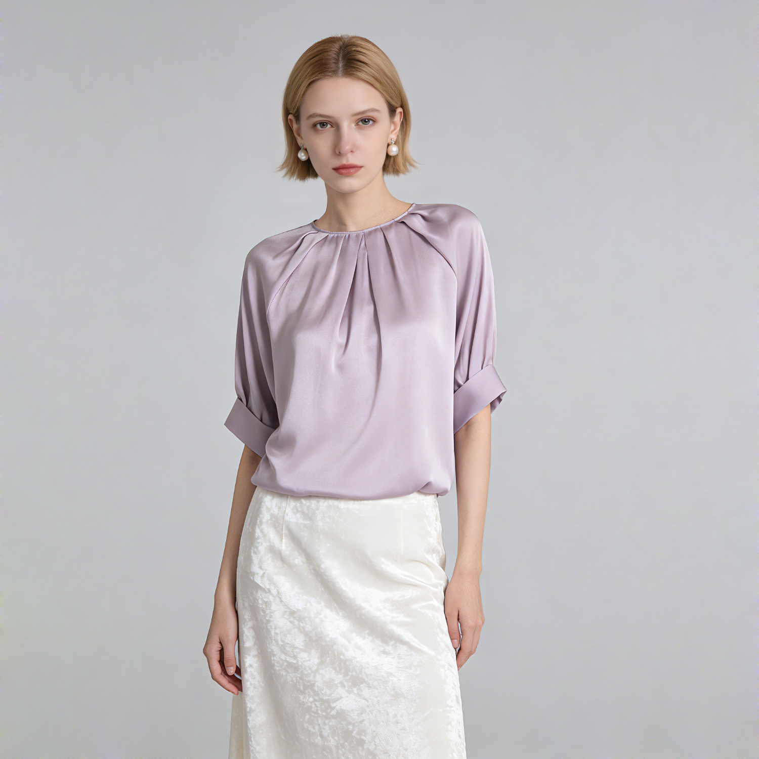 Chic Neckline Women's Silk Blouse REAL SILK LIFE