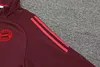 Joyfball 2024/2025 Bayern Munich Long Zipped Jacket Maroon Football Jersey 1:1 Thai Quality 