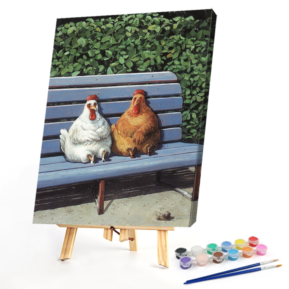 

40*50CM - Paint By Numbers - Chicken Chair, 501 Original