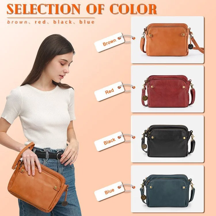 🔥Best Gift for Monther Days🔥Three-Layer Leather Crossbody Shoulder & Clutch Bag