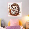 Coffee Hedgehog-11CT Stamped Cross Stitch 40*40cm/15.75*15.75in tapestrymarket