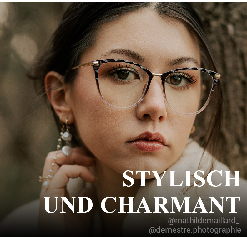 Vaughan Dunkellila Cateye Brille