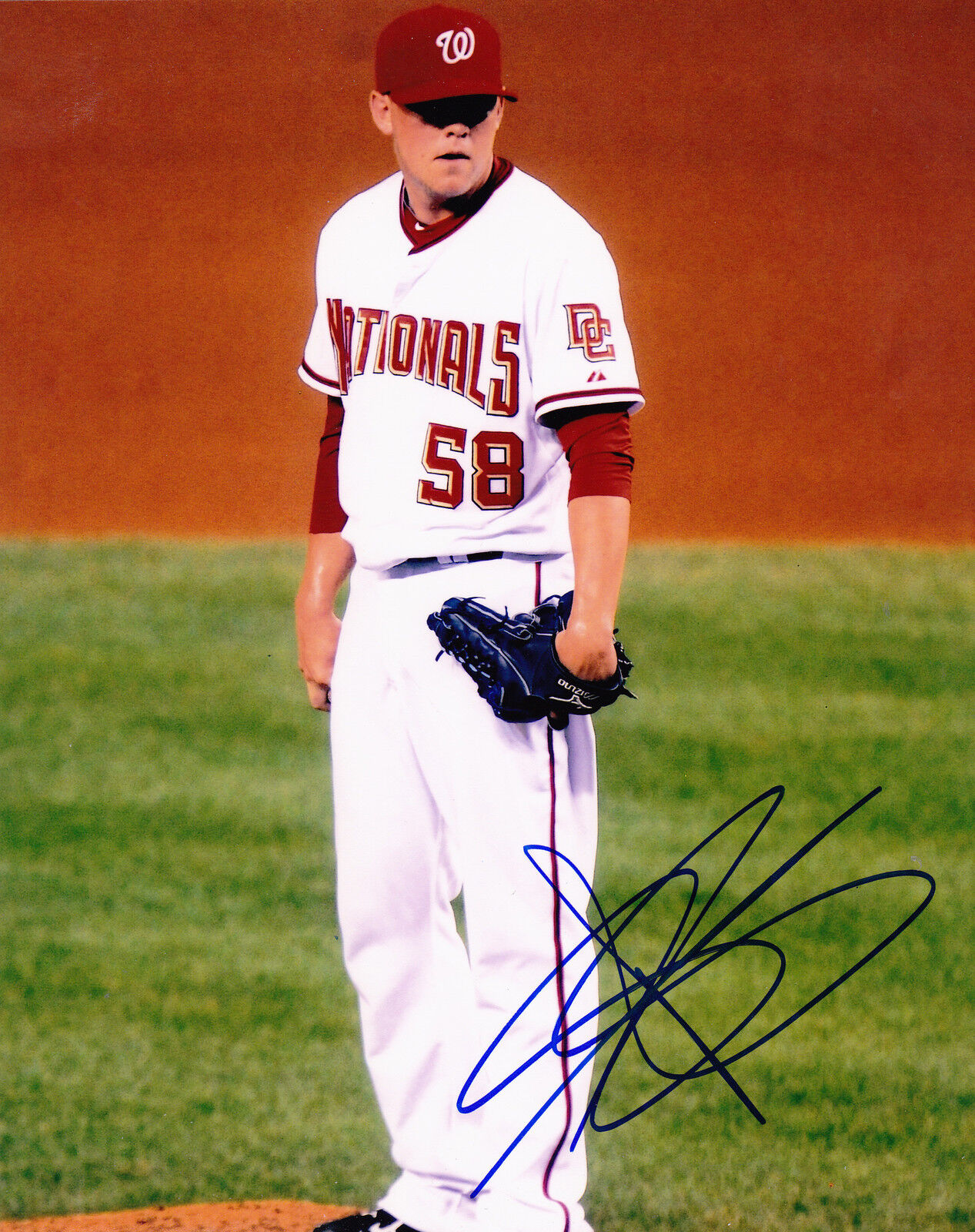 DREW STOREN WASHINGTON NATIONALS ACTION SIGNED 8x10