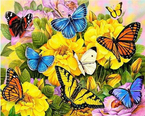 

Butterflies And Flowers – Paint By Numbers - 40*50CM, 501 Original