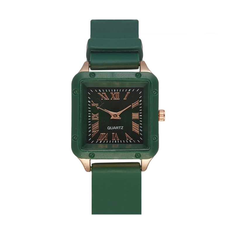 Retro Solid Color Buckle Quartz Watch Women’s Watches