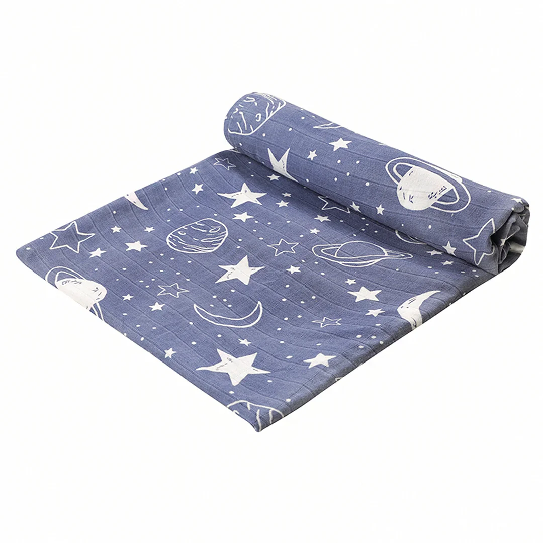 Egmao Baby Bamboo Muslin Swaddle Receiving Blanket 