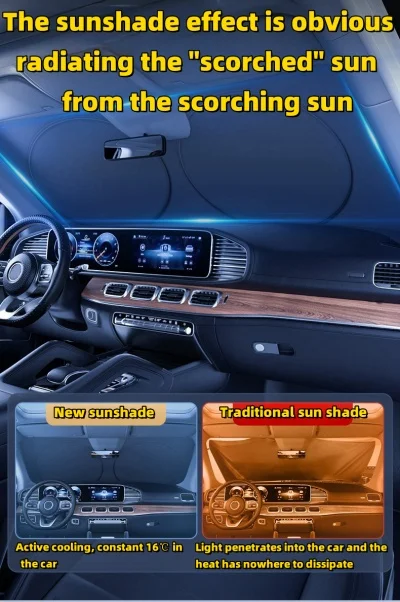 Car Sunshade Front Glass Insulated Sunshade Curtain Coated With Silver Cloth