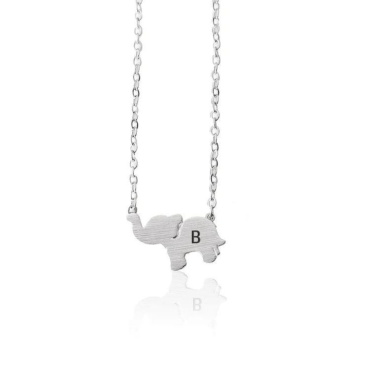 Collar en forma de elefante para niñitos/as con una letra personalizada