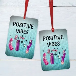 pornhint Pornhint Positive Vibes Car Air Freshener,  Funny Sex Toy  Freshener , Vibrator Joke Freshener, Rude Gift, Adult  Gifts , Rude Presents
