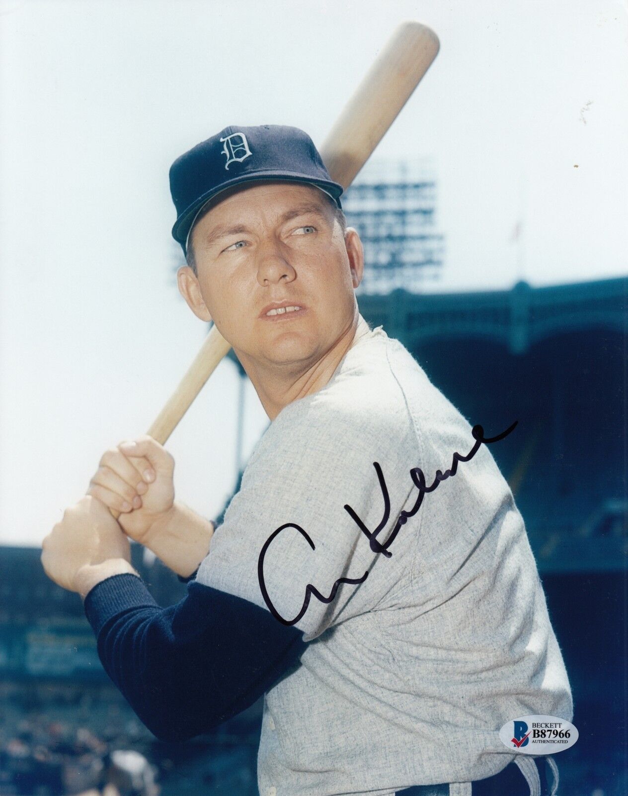 Al Kaline #0 8x10 Signed Beckett Certified Detroit Tigers 041118