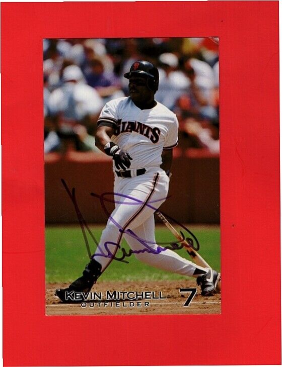 KEVIN MITCHELL-SAN FRANCISCO GIANTS AUTOGRAPHED COLOR TEAM ISSUED PC Photo Poster painting