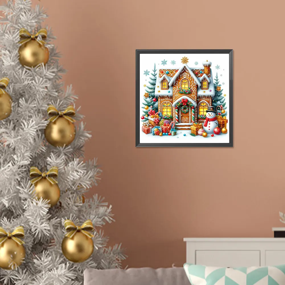 Diamond Painting - Full Round Drill - Christmas House(Canvas|40*40cm)