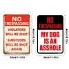 2pcs - No Trespassing-Warning Vintage Metal Tin  Signs(12*16Inch) - Warning