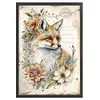 (Big Size) Vintage Poster Fox - 11CT Stamped Cross Stitch 40*60cm/15.75*23.62in