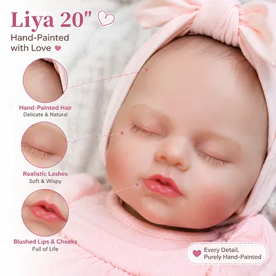Every delicate detail is lovingly hand-painted for a soft, lifelike look. 