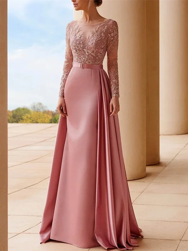 Women's Solid Color Embroidery Prom Dress