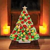 DIY Wooden Diamond Painting Xmas Tree Desktop Ornaments Double Side Printed Desk Decor Kits