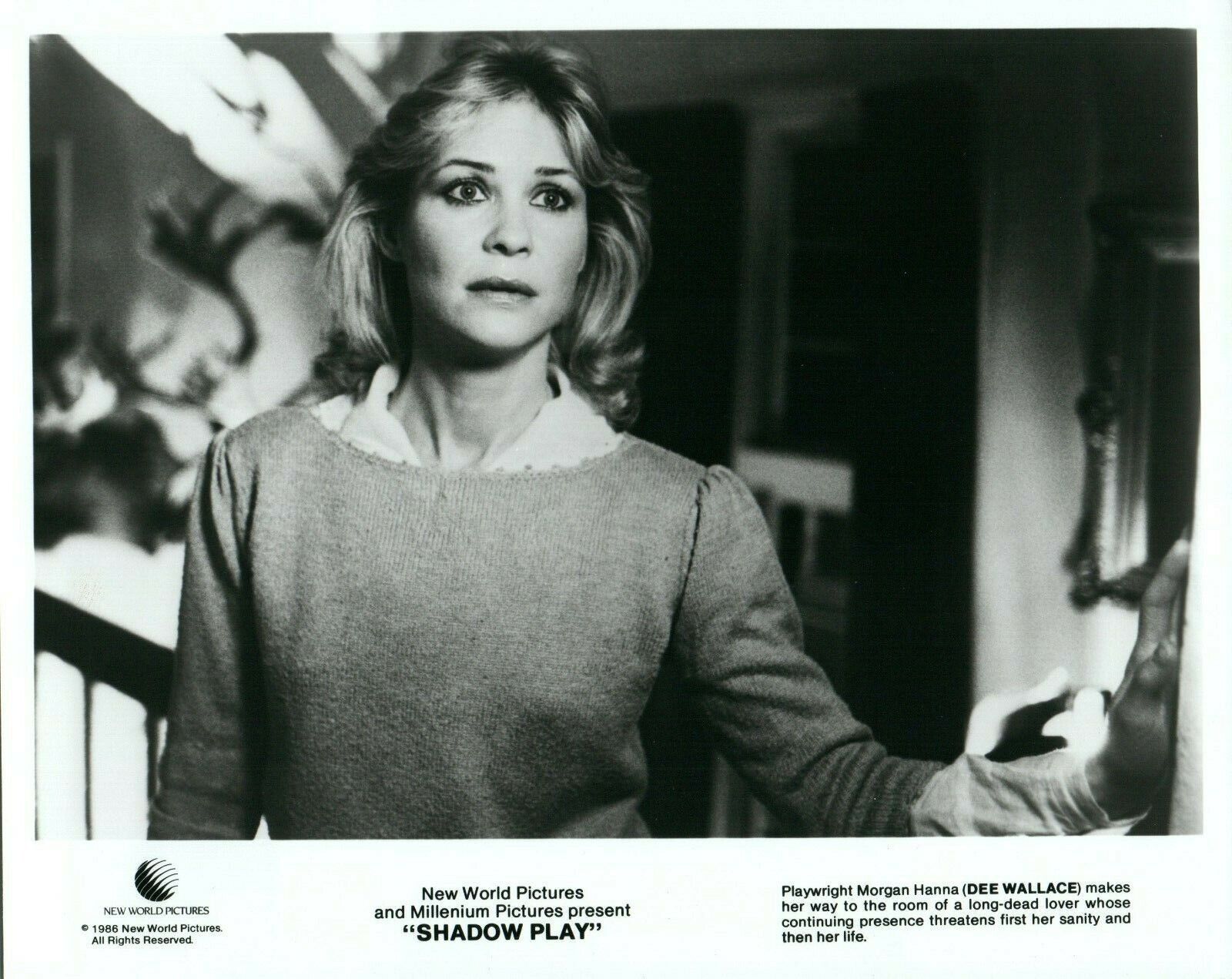 DEE WALLACE Actress SHADOW PLAY Movie 1986 8x10 Promo Press Photo Poster painting