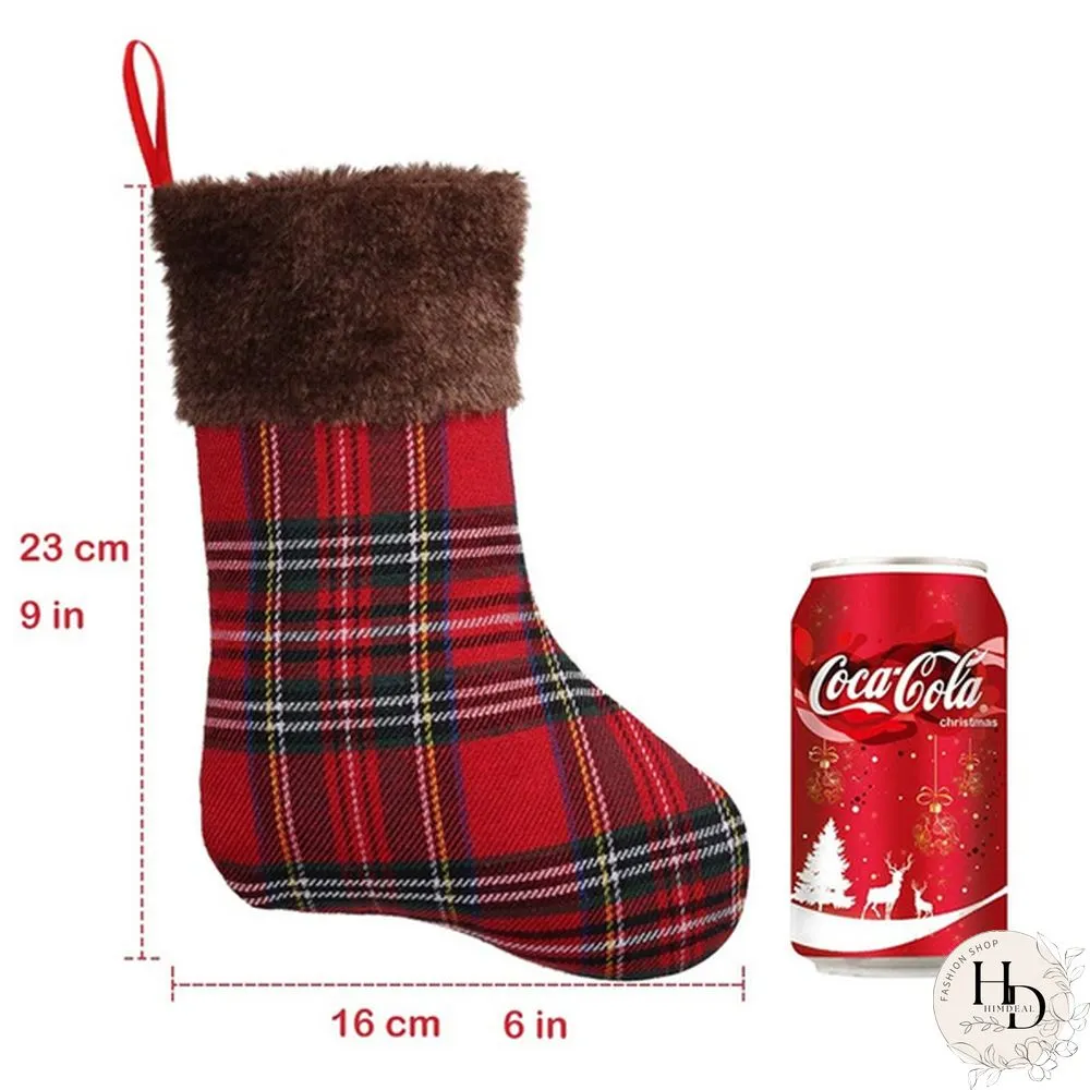 Mini Christmas Stockings Decorations for Home Santa Stocks Luxury Gift Merry Socks