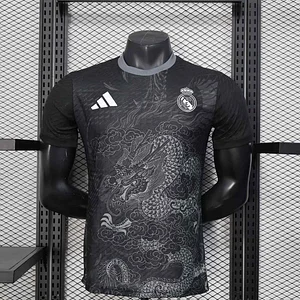 2025/2026 Player Version Real Madrid Special Edition Football Jersey Black Dragon