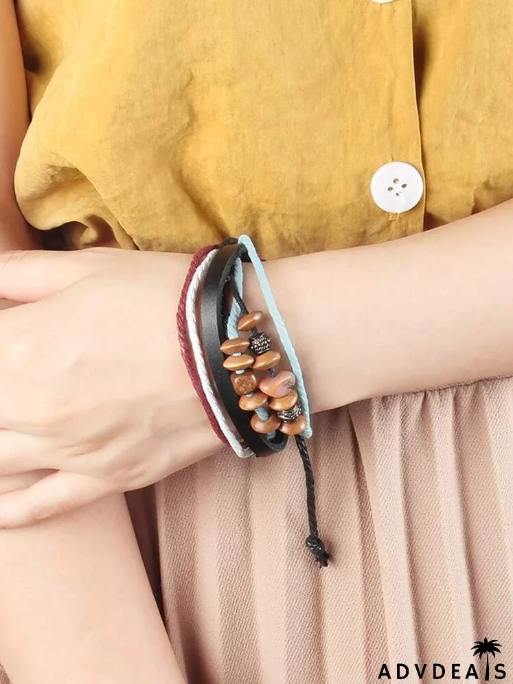 Bead Decor Layered Bracelet