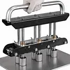 [US Local Warehouse] 3-Station Edge Roller Bender 0-90 Bending Angle Hand Sheet Metal Bender with Aluminum Alloy Handle Metal Bending Tool for Making 1/2 to 5 in 13 to 130mm Bends (Black)