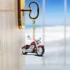 6pcs DIY Motorcycle Double Sided Special Shaped Diamond Painting Keychains