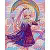 >SALE<Full Embroidery Eco-cotton Thread 11CT Printed Cartoon Girl Cross Stitch 40x50cm
