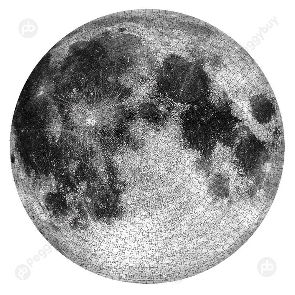 

1000pcs DIY Grey Moon Picture Puzzle Educational Learning Assembling Toys, 501 Original
