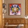 Diamond Painting-DIY Crystal Rhinestone Wolf Hat Girl