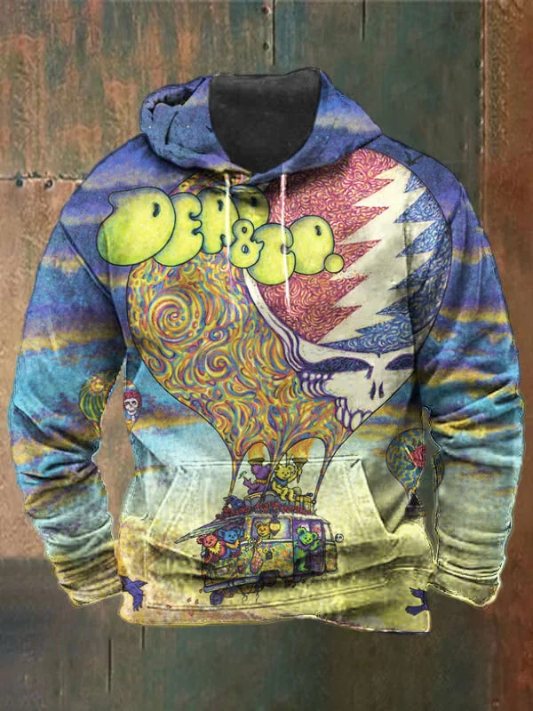 Unisex Bear Print Heavyweight Hoodies