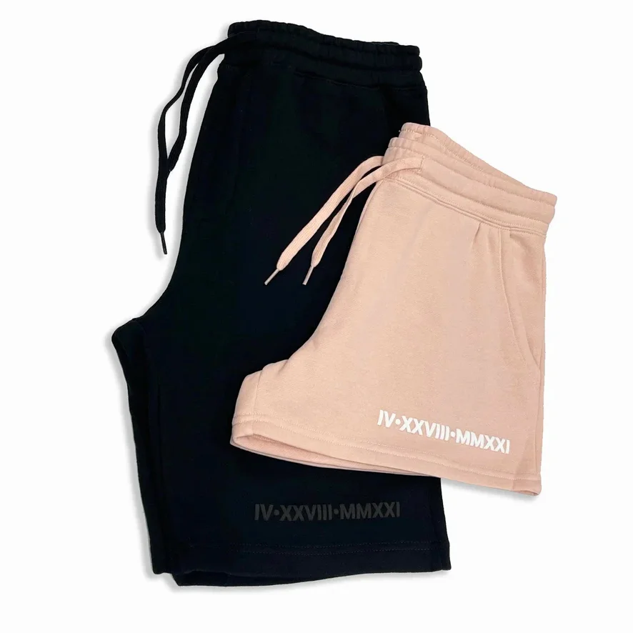 3D PUFF Print Custom Couple Matching Shorts