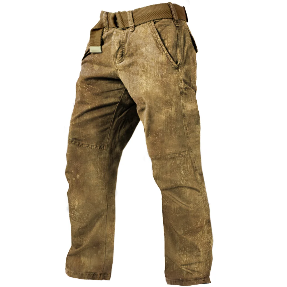 Men's Outdoor Tactical Vintage Print Cargo Pants