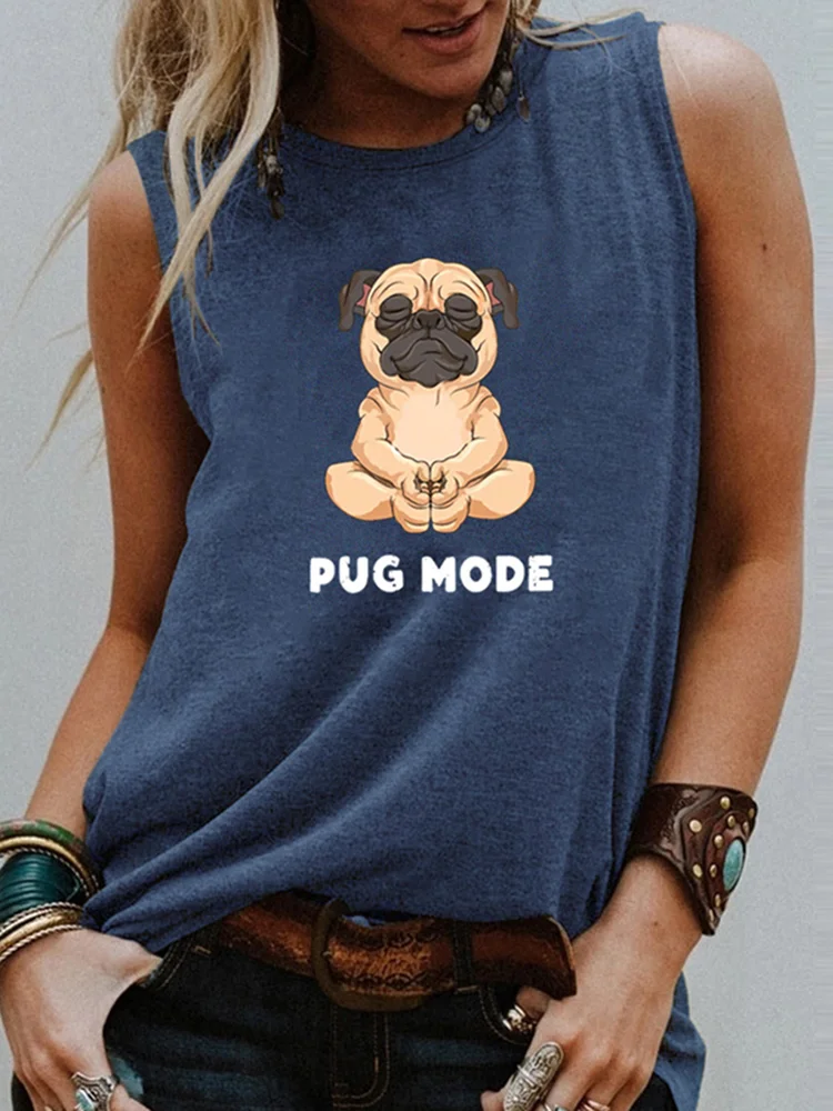 Dog Letter Print T-Shirt