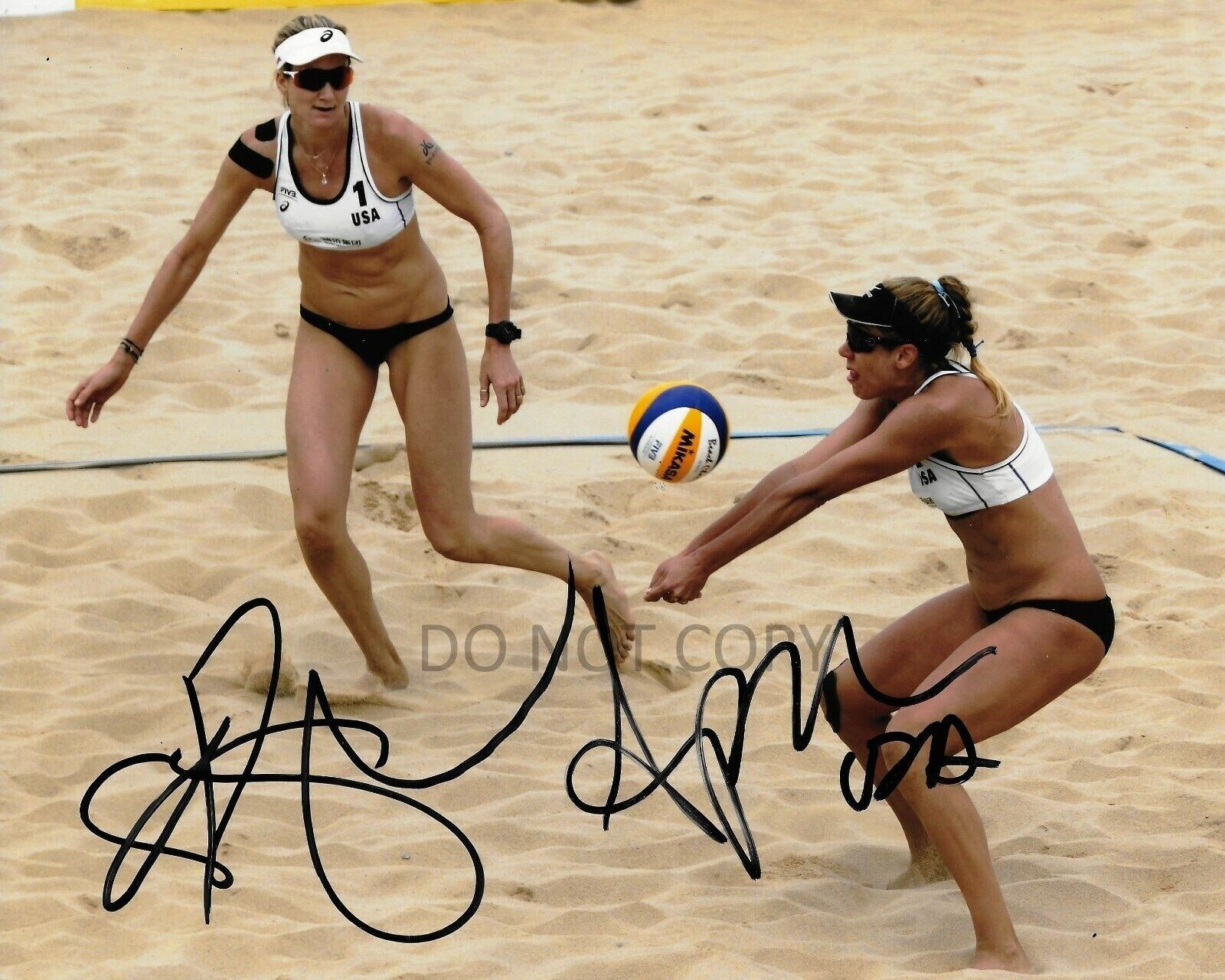 April Ross and Kerri Walsh Jennings Autographed 8x10 Photo Poster painting USA Olympics REPRINT