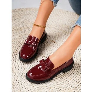 Yyvonne New Patent Leather Bright Eso And Retro Lefu Shoes Large-Size Fashion Casual Single Shoes