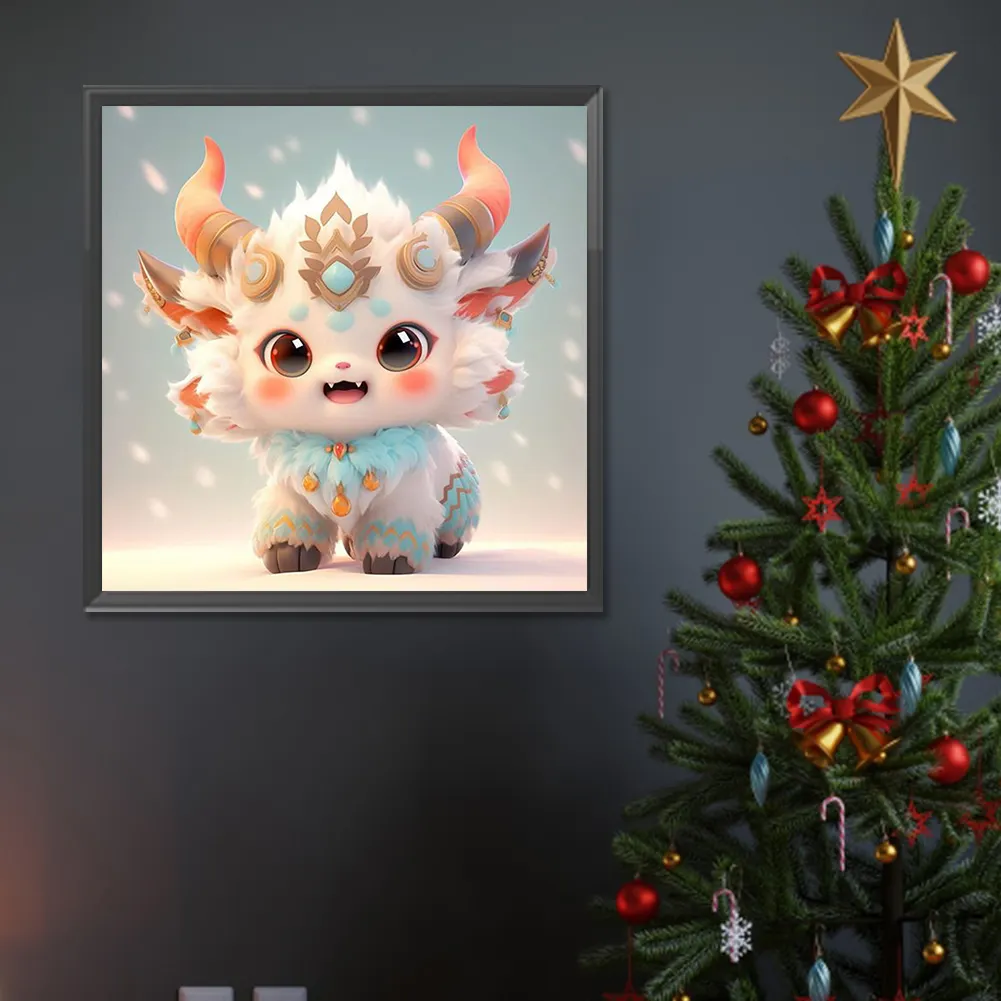 Full Round Diamond Painting 30*30cm - Cute Nian Beast