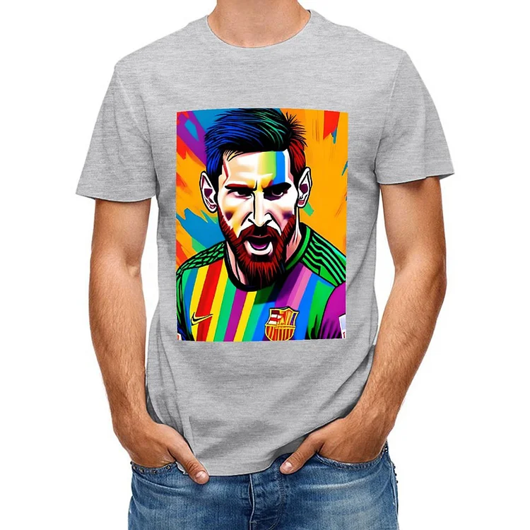 Lionel Messi Inspired Art Short Sleeve T-Shirt