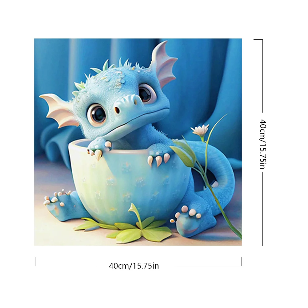 DIY Paint By Number 40*40cm - Teacup Dragon