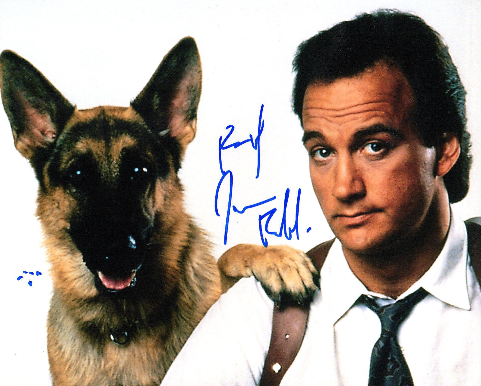 GFA K-9 Movie Star * JIM BELUSHI * Signed 8x10 Photo Poster painting J2 PROOF COA