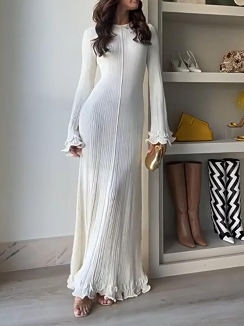 Simple Knitted Fungus Maxi Dress | Oxredo Shop Ramadan Sale