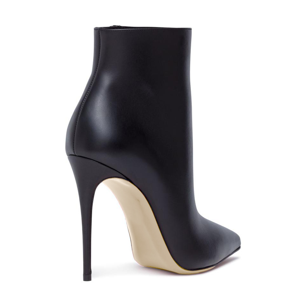 100mm Women's Closed Pointed Toe Stilettos Ankle Boots-MERUMOTE