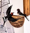 Simulated Swallow Nest Wall Decor (For Corner/Hole Covering - Warm Country Style Decoration)