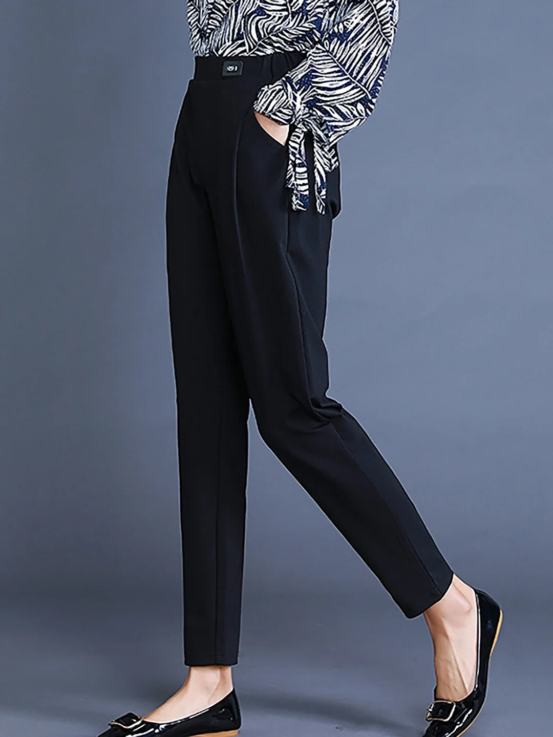 Casual Work Printed Straight Leg Pant