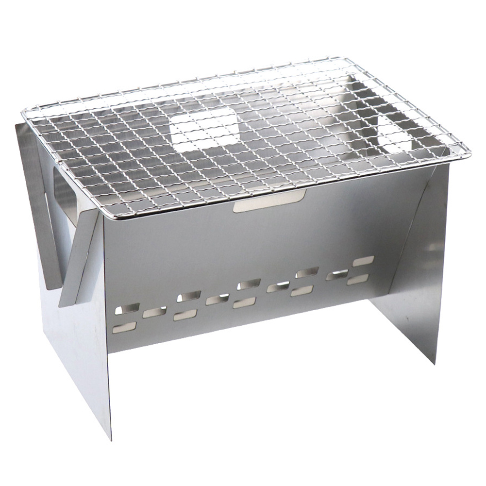 

Charcoal Barbecue Grill Stainless Steel Outdoor Camping BBQ Tray Mini Stove, 501 Original