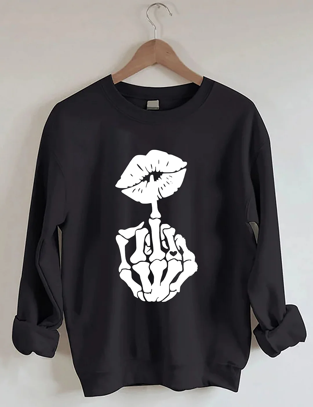 Skeleton Hand And Lips Sweatshirt