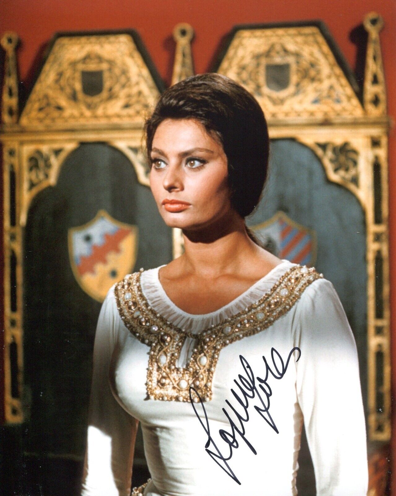 Sophia Loren signed 8x10 EL CID movie scene Photo Poster painting - UACC DEALER