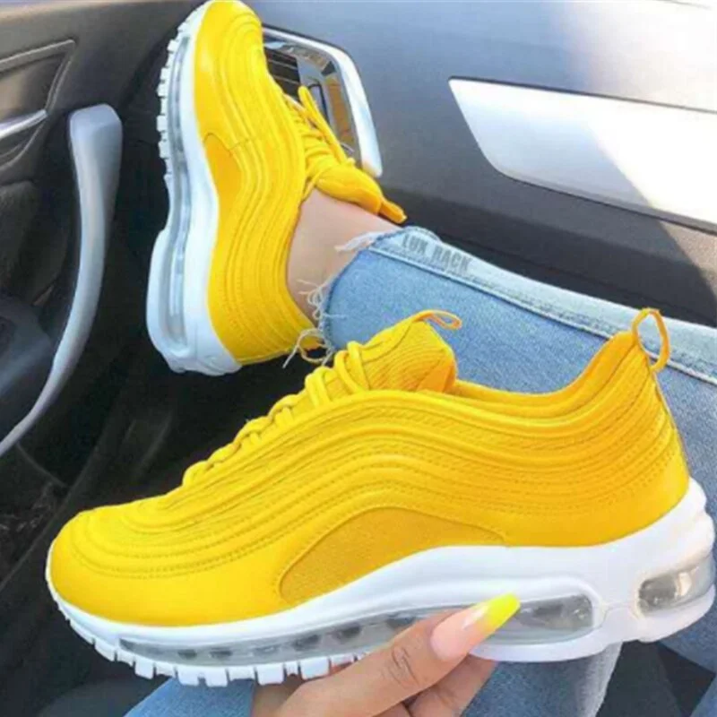 Women Sneakers Breathable Mesh Running Shoes for Women Fashion Bling Casual Shoes Lace Up Platform Sports Shoes Plus Size 35-43